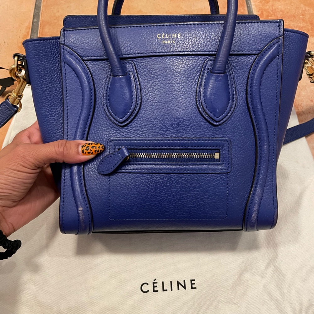 CELINE nano luggage in a limited edition blue
